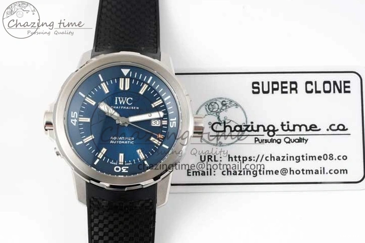 MIROTIME 0403 Aquatimer SS IW3290 RSF 1:1 Best Edition Blue Dial on Black Rubber Strap A Fashionable 7074